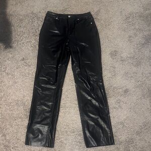 Express Black Faux Leather Pants